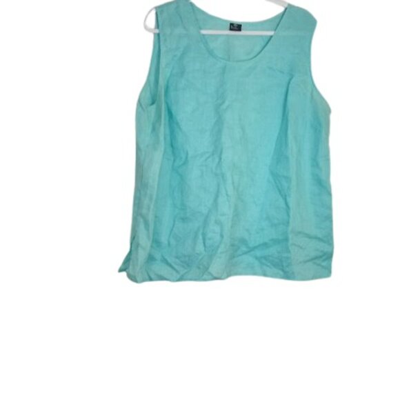 Harmony New York Womens 3 Piece Midi Skirt Set Blue Linen Plus 20W - Picture 4 of 5